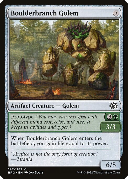 The Brothers' War - 197 - Boulderbranch Golem - Common