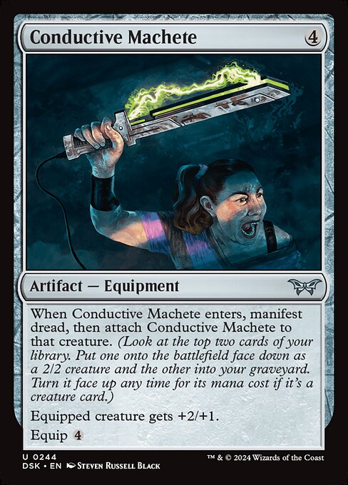 Duskmourn: House of Horror - 244 - Conductive Machete - Uncommon