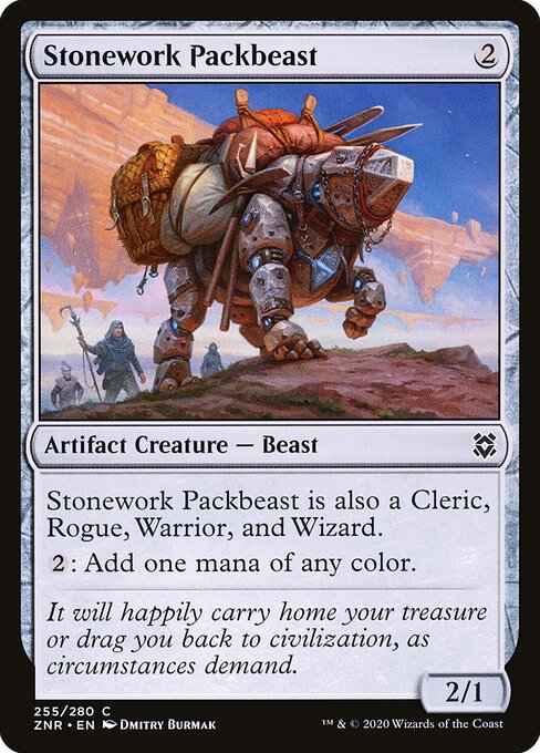 Zendikar Rising - 255 - Stonework Packbeast - Common