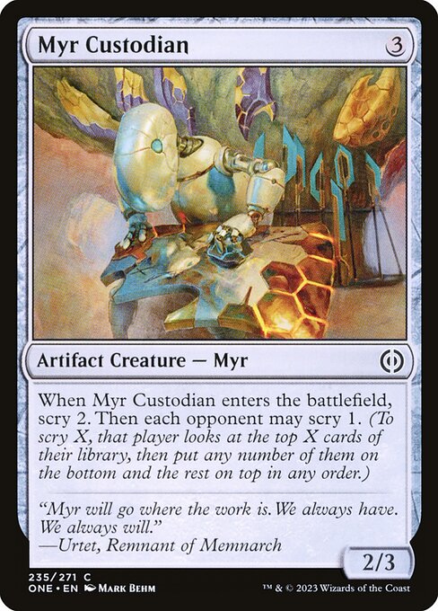 Phyrexia: All Will Be One - 235 - Myr Custodian - Common