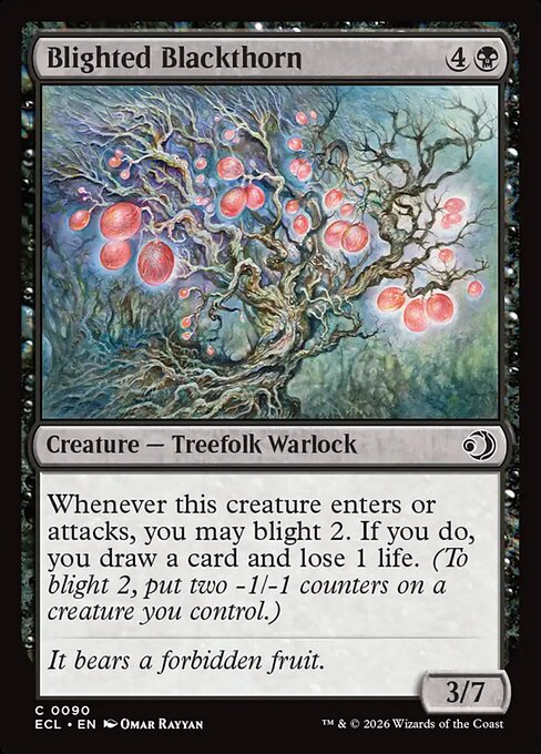 Lorwyn Eclipsed - 90 - Blighted Blackthorn - Common