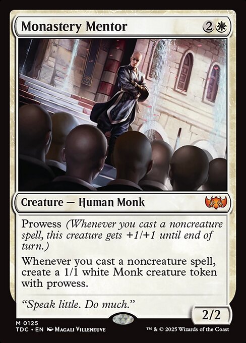 Tarkir: Dragonstorm Commander - 125 - Monastery Mentor - Mythic