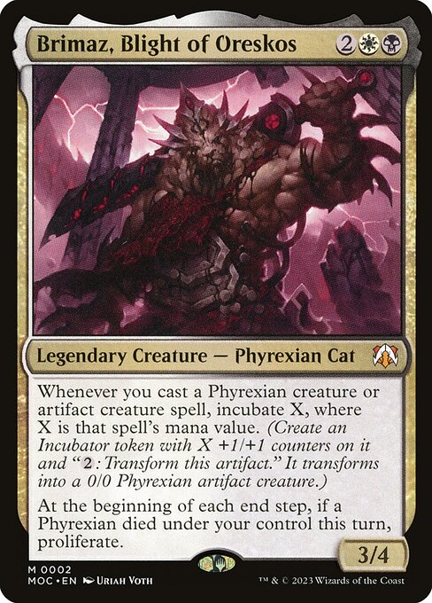 March of the Machine Commander - 2 - Brimaz, Blight of Oreskos - Mythic