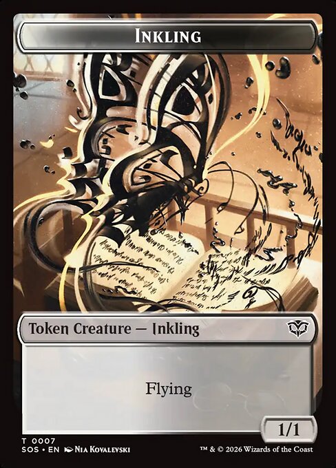 Secrets of Strixhaven Tokens - 7 - Inkling - Common