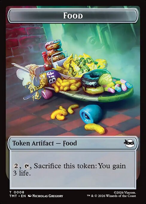 Teenage Mutant Ninja Turtles Tokens - 8 - Food - Common