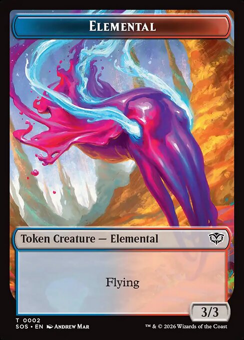 Secrets of Strixhaven Tokens - 2 - Elemental - Common