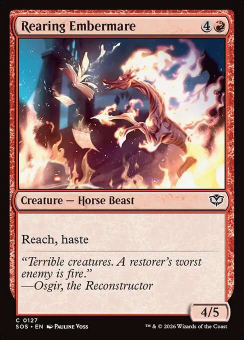 Secrets of Strixhaven - 127 - Rearing Embermare - Common