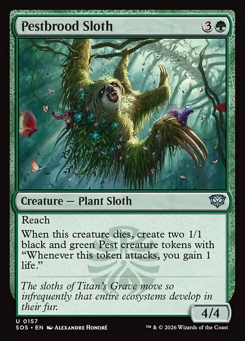 Secrets of Strixhaven - 157 - Pestbrood Sloth - Uncommon