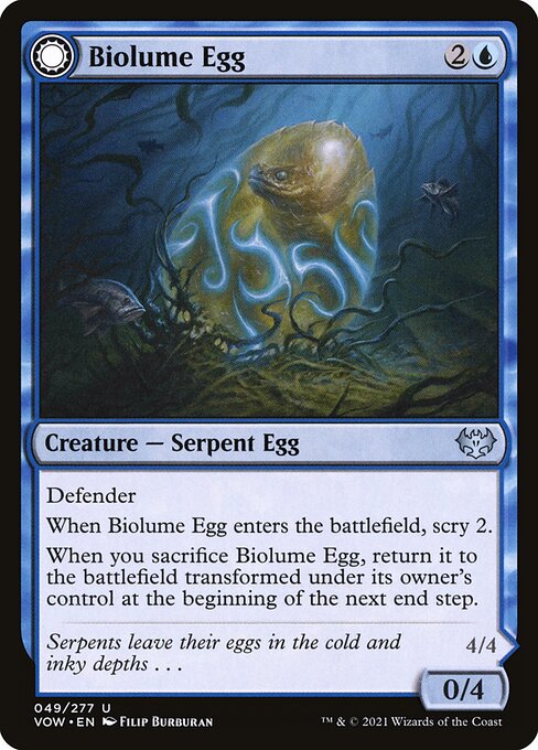 Innistrad: Crimson Vow - 49 - Biolume Egg // Biolume Serpent - Uncommon