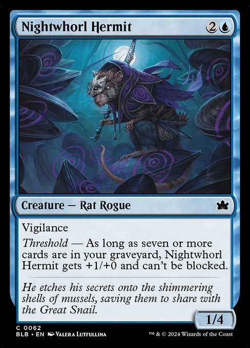 Bloomburrow - 62 - Nightwhorl Hermit - Common