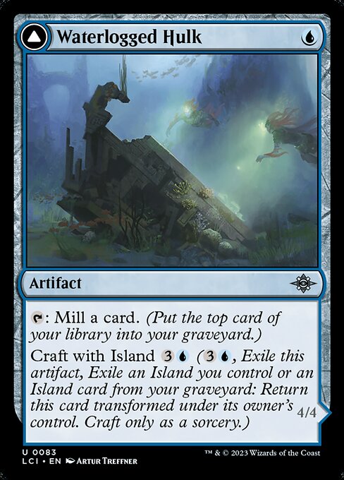 The Lost Caverns of Ixalan - 83 - Waterlogged Hulk // Watertight Gondola - Uncommon