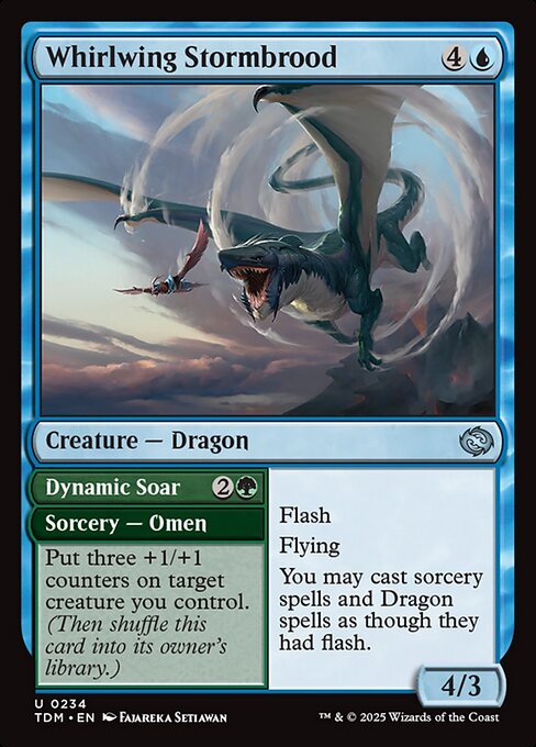 Tarkir: Dragonstorm - 234 - Whirlwing Stormbrood // Dynamic Soar - Uncommon