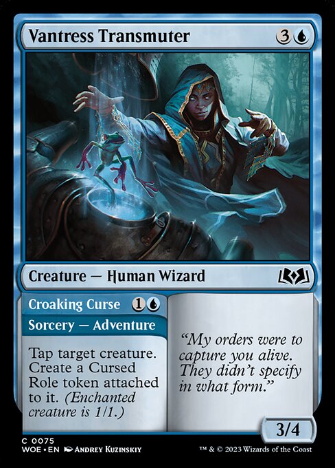 Wilds of Eldraine - 75 - Vantress Transmuter // Croaking Curse - Common