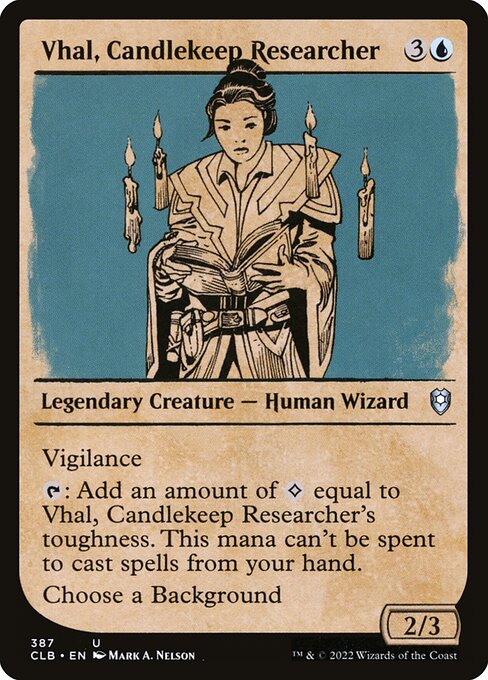 Commander Legends: Battle for Baldur's Gate - 387 - Vhal, Candlekeep Researcher - Uncommon