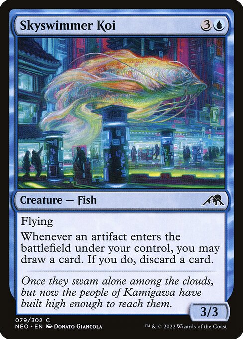 Kamigawa: Neon Dynasty - 79 - Skyswimmer Koi - Common