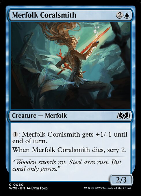 Wilds of Eldraine - 60 - Merfolk Coralsmith - Common