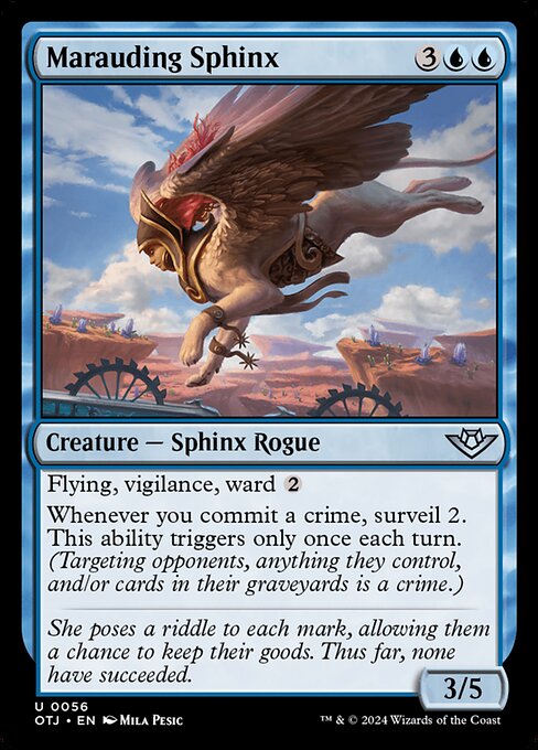 Outlaws of Thunder Junction - 56 - Marauding Sphinx - Uncommon