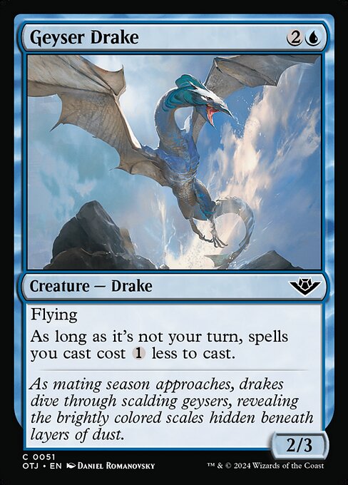 Outlaws of Thunder Junction - 51 - Geyser Drake - Common
