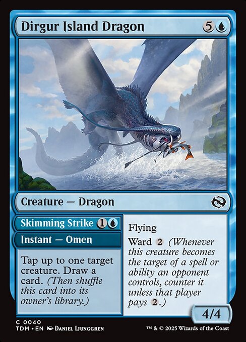 Tarkir: Dragonstorm - 40 - Dirgur Island Dragon // Skimming Strike - Common