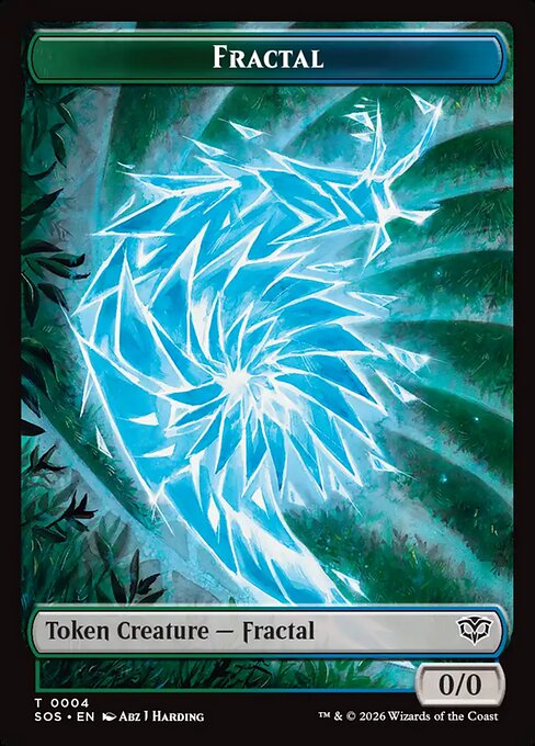 Secrets of Strixhaven Tokens - 4 - Fractal - Common