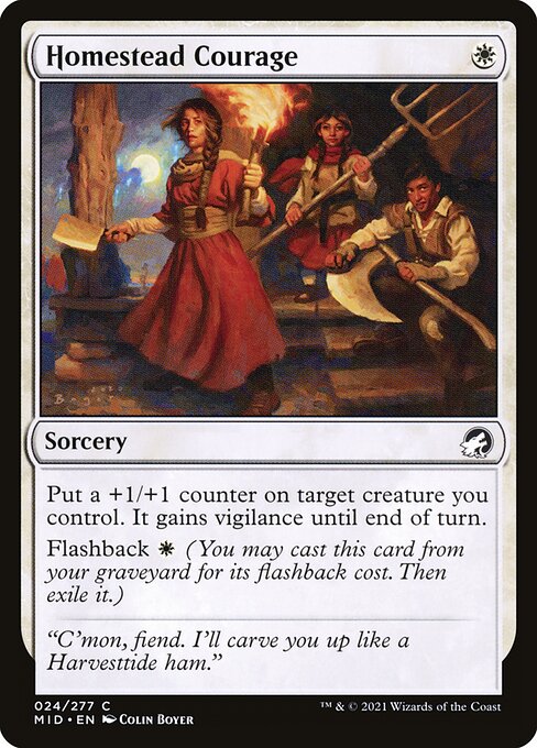 Innistrad: Midnight Hunt - 24 - Homestead Courage - Common