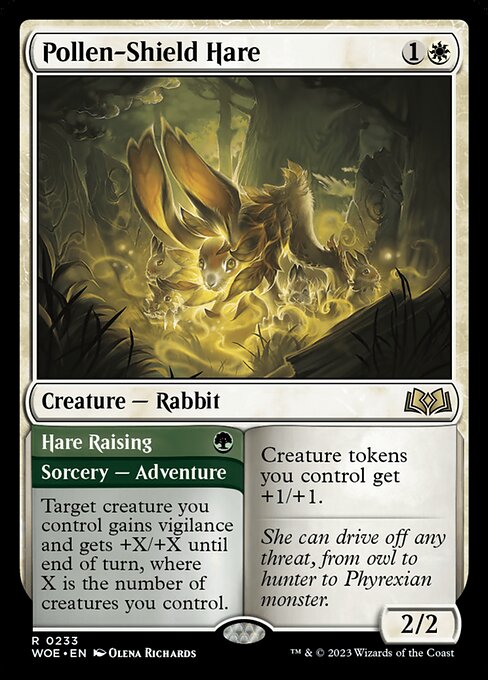 Wilds of Eldraine - 233 - Pollen-Shield Hare // Hare Raising - Rare