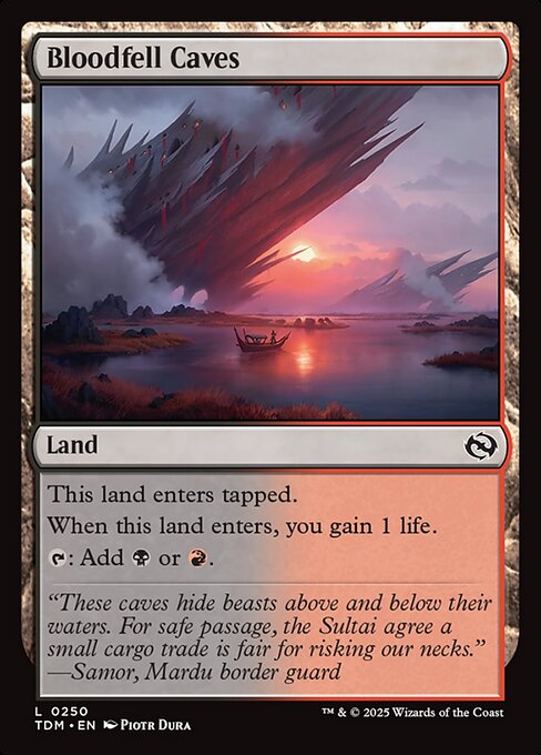 Tarkir: Dragonstorm - 250 - Bloodfell Caves - Common - Foil
