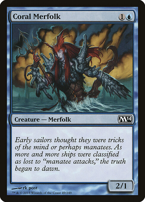 Magic 2014 - 49 - Coral Merfolk - Common