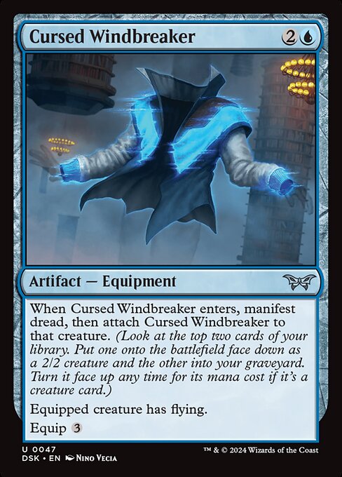 Duskmourn: House of Horror - 47 - Cursed Windbreaker - Uncommon