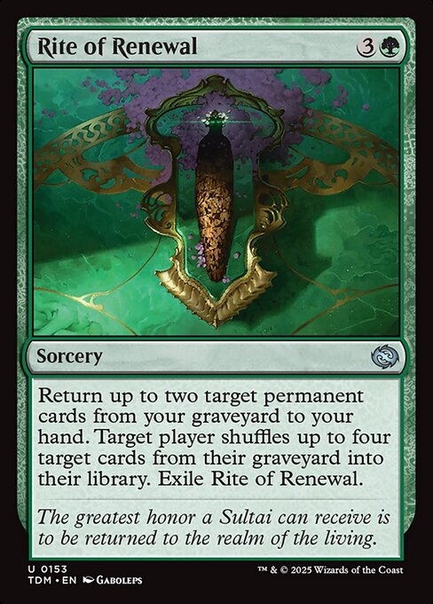 Tarkir: Dragonstorm - 153 - Rite of Renewal - Uncommon - Foil