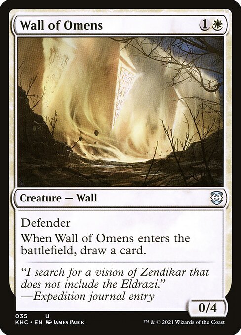 Kaldheim Commander - 35 - Wall of Omens - Uncommon