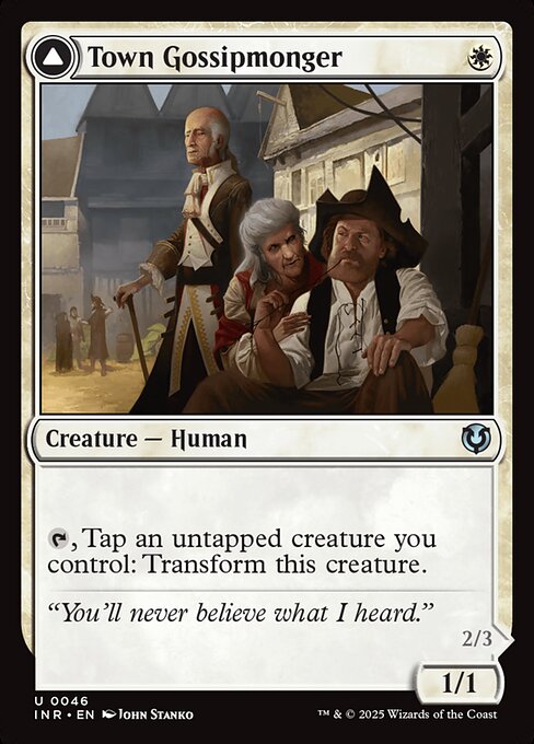 Innistrad Remastered - 46 - Town Gossipmonger // Incited Rabble - Uncommon