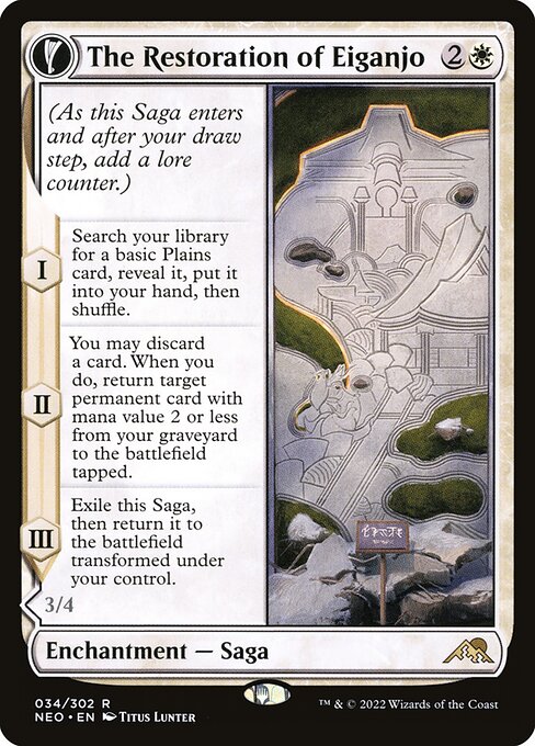 Kamigawa: Neon Dynasty - 34 - The Restoration of Eiganjo // Architect of Restoration - Rare