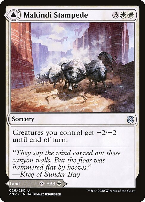 Zendikar Rising - 26 - Makindi Stampede // Makindi Mesas - Uncommon