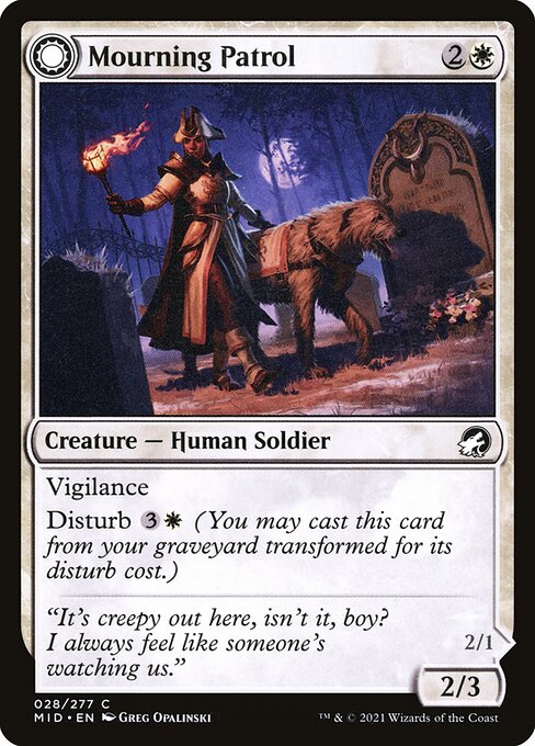 Innistrad: Midnight Hunt - 28 - Mourning Patrol // Morning Apparition - Common