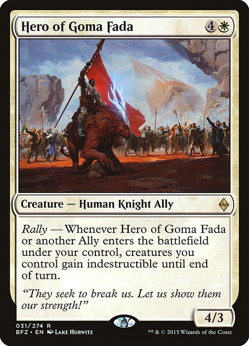 Battle for Zendikar - 31 - Hero of Goma Fada - Rare