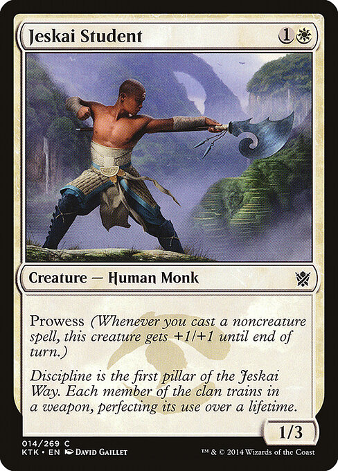 Khans of Tarkir - 14 - Jeskai Student - Common