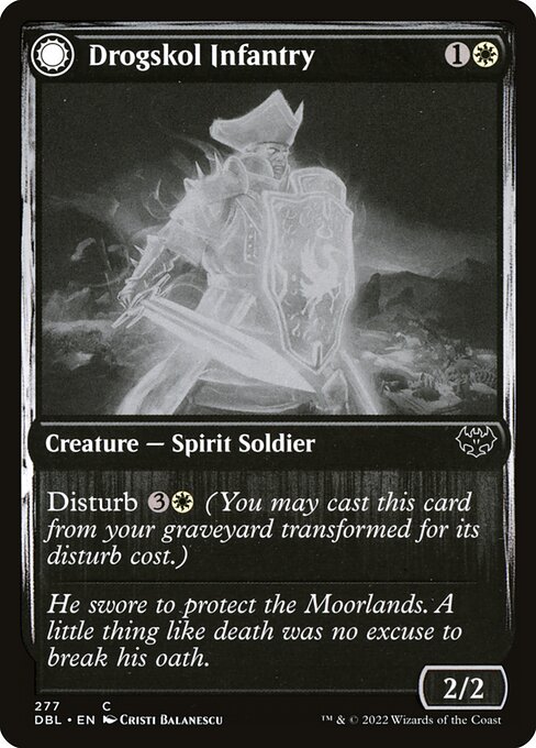 Innistrad: Double Feature - 277 - Drogskol Infantry // Drogskol Armaments - Common