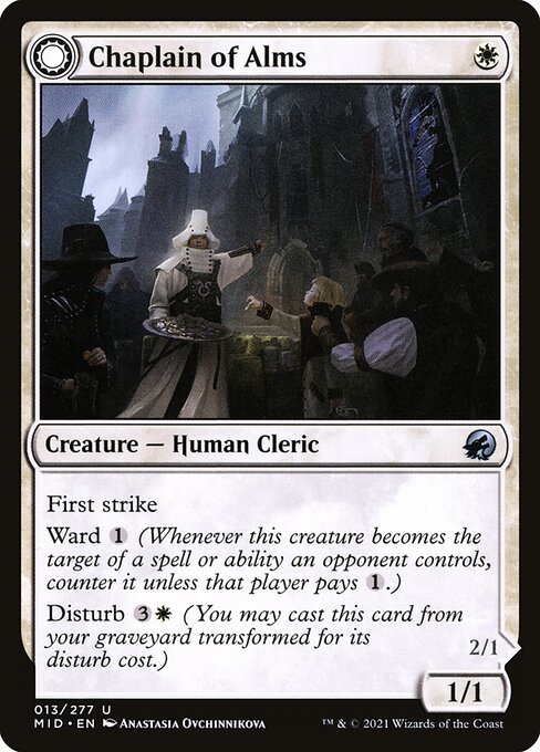 Innistrad: Midnight Hunt - 13 - Chaplain of Alms // Chapel Shieldgeist - Uncommon