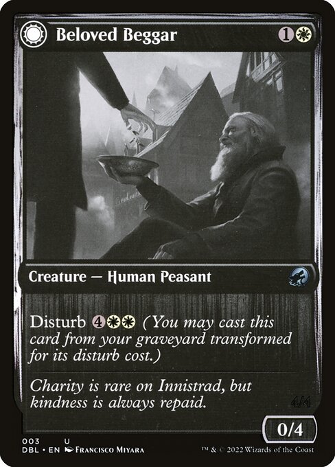 Innistrad: Double Feature - 3 - Beloved Beggar // Generous Soul - Uncommon