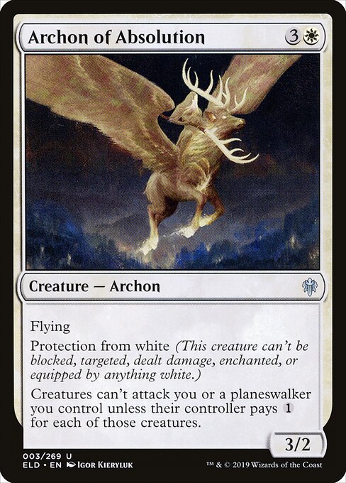 Throne of Eldraine - 3 - Archon of Absolution - Uncommon