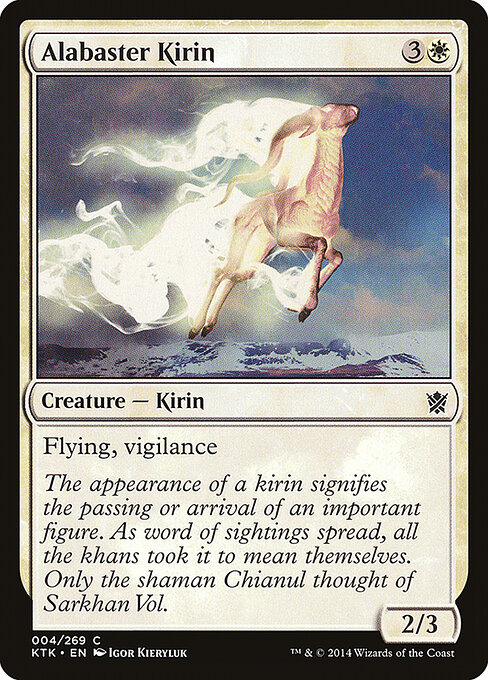 Khans of Tarkir - 4 - Alabaster Kirin - Common
