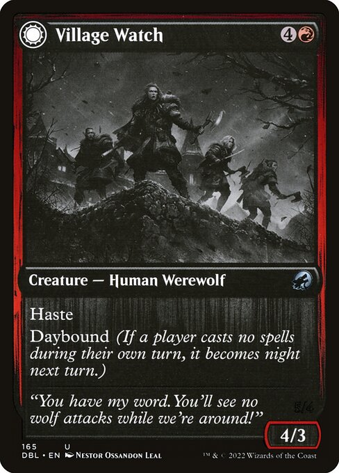 Innistrad: Double Feature - 165 - Village Watch // Village Reavers - Uncommon
