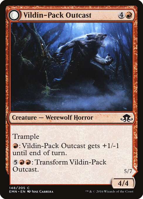 Eldritch Moon - 148 - Vildin-Pack Outcast // Dronepack Kindred - Common
