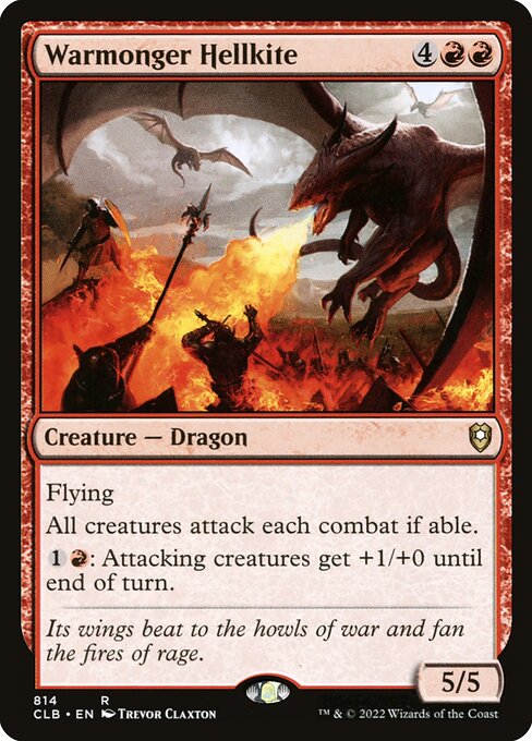 Commander Legends: Battle for Baldur's Gate - 814 - Warmonger Hellkite - Rare