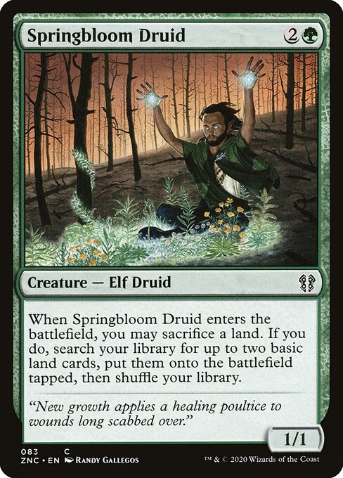 Zendikar Rising Commander - 83 - Springbloom Druid - Common