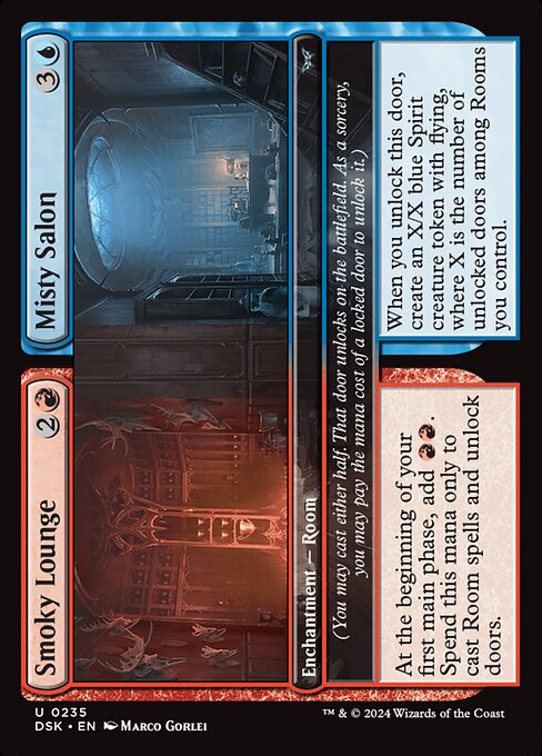 Duskmourn: House of Horror - 235 - Smoky Lounge // Misty Salon - Uncommon