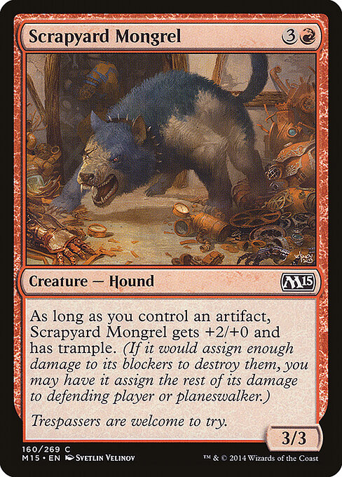 Magic 2015 - 160 - Scrapyard Mongrel - Common
