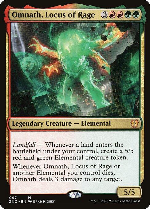 Zendikar Rising Commander - 97 - Omnath, Locus of Rage - Mythic