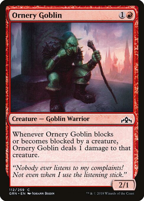 Guilds of Ravnica - 112 - Ornery Goblin - Common